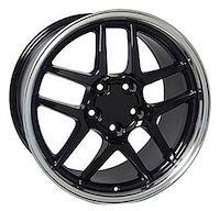 Corvette Z06 Style Wheel Size: 17" x 9.5" Bolt Pattern: 5 x 120.7 Rear Spacing: 7.38" Offset: +54mm