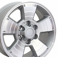 17 Fits Toyota - 4Runner Style Replica Wheel - Silver Machined Face 17x7.5