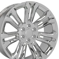 CV43 Replica Wheel [Size: 22"x9"] 6 x 5.50" for 1999-2018 GMC Sierra 1500 & Chevy Silverado 1500, Chrome