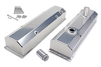 Fabricated Aluminum Circle Track Valve Covers 1958-86 Small Block Chevy 283-400