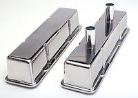 Cast Aluminum Circle Track Valve Covers 1958-86 Small Block Chevy