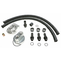 BILLET SINGLE OIL FILTER RELOCATION KIT-SB CHEVY / BB CHEVY