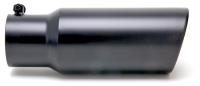 EXHAUST TIP-BLACK BOLT ON 4 I.D. X 6 X 15 ROLLED SLANT