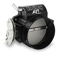 Billet 105mm LS Throttle Body with Low-RPM Taper Cable-Actuated Black Anodized