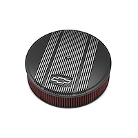 120-172 Officially Licensed Chevy Bowtie Vintage Finned Air Cleaner Assembly