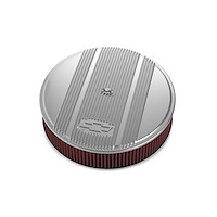 120-174 Officially Licensed Chevy Bowtie Vintage Finned Air Cleaner Assembly