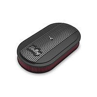 120-402 Vintage Series Oval Finned Air Cleaner Assembly [Cast Aluminum/Satin Black Finish]