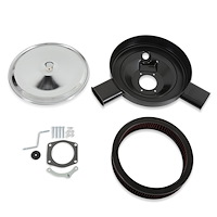 120-520 RetroFilter Dual-Snorkel Air Cleaner for GM LS Drive-by-Wire Throttle Bodies [Chrome Lid]