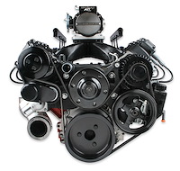 Black Mid-Mount Complete Accessory System Accessory Drive Belt Kit