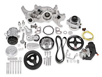 Polished Mid-Mount Complete Accessory System Accessory Drive Belt Kit