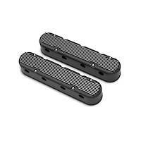 2-Piece Finned Valve Cover - Gen III/IV LS - Satin Black Machined