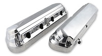 241-186 Ford Fox Body  Mustang-Style 2-Piece Cast-Aluminum Valve Covers for GM Gen III/IV LS Engines [Polished Finish]