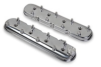 Standard-Height Aluminum Valve Covers with Coil Mounts for GM LS Engines [Polished]