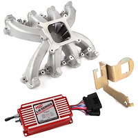 300-132K Single Plane Mid-Rise Carbureted Intake Manifold Kit GM LS1/LS2/LS6 Cathedral Port