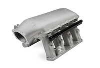 300-651 Hi-Ram EFI Intake Manifold for use with 105 mm GM LS Style Throttle Body for Mopar Gen III Hemi [Satin Finish]