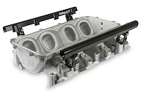 300-670 Lo-Ram Intake Manifold Base and Single Injector Fuel Rail Kit GM LS3/L92 - Satin Finish