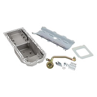 302-64 Engine Swap Mid-Sump Oil Pan Kit for Mopar Gen III Hemi Hellcat 6.2L Supercharged Engines w/VVT [Natural Finish]