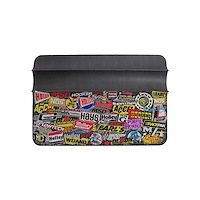 36-445 Sticker Bomb Fender Cover with Holley/MSD Brand Logos [Black Vinyl]