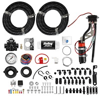 526-25 340 LPH Fuel System Kit for 1986-1993 Ford Mustang (Fox Body), -6AN Return Style