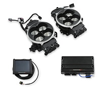 550-1081 Terminator X Stealth 4500 Dual Throttle Body (2 x 4) EFI System [Black Finish]