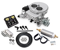 Sniper EFI 2300 Two-Barrel Self-Tuning Master Kit 580 CFM with Fuel System Shiny