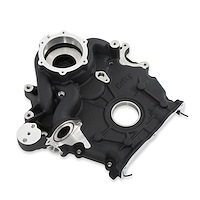 97-418 Ford 7.3L Godzilla Timing Cover w/ Holley High-Mount Accessory Drive System [Black]