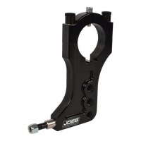 Aluminum Clamp-on Trailing Arm Bracket with Shock Mount, 3 in. Axle Tube, Black
