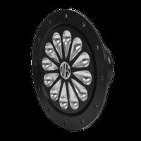 6061-T6 Aluminum Star Fuel Filler Cap, 2-1/4 in. Hose Barb, 12-Bolt Flange, Black Anodized