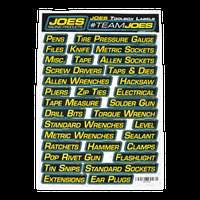 Vinyl Toolbox Drawer Labels