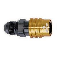 Socket -4 AN Male O-ring Boss Seal - Valved EPDM Seal