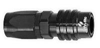 Socket -10 AN Push Lock Hose End- Valved- Buna Seals Black