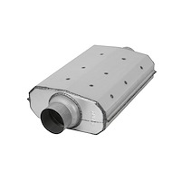 21506 Aero Chamber Muffler, Single 3 in. Center Inlet, Single 3 in. Center Outlet