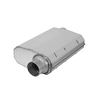 21530 Aero Chamber Muffler, Single 3 in. Offset Inlet, Single 3 in. Offset Outlet