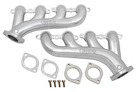 8502-1HKR Blackheart LS Swap Cast Iron Exhaust Manifolds [Silver Ceramic Finish]