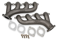 8502HKR Blackheart LS Swap Cast Iron Exhaust Manifolds [Natural Finish]