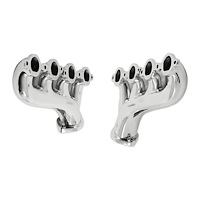 BlackHeart LS Swap Cast Exhaust Manifolds [2.50 in. Outlet, Polished, Multi-Fit]
