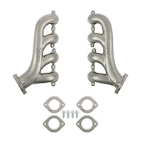 BlackHeart LS Swap Cast Exhaust Manifolds [2.50 in. Outlet, Natural Cast, Multi-Fit]