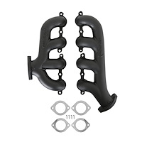 8506HKR-3 Blackheart LS Swap Cast Iron Exhaust Manifolds [Black Ceramic Finish]