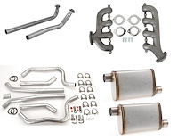 8506HKR Blackheart GM LS Swap Cast Iron Exhaust Manifold Kit for 1967-1981 Chevy Camaro/Pontiac Firebird [Natural Cast Finish]