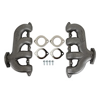 BHS5192 BlackHeart GM LT Swap Cast-Iron Rear Dump Exhaust Manifolds [Natural Finish]