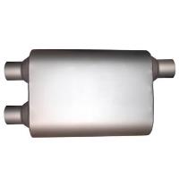 Full Boar Muffler 2.5" Dual Inlet, 2.5" Outlet