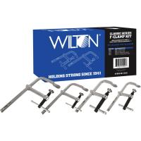 Classic Series F-Clamp Kit Includes: (2) Mini F-Clamps: Capacity x Throat Depth: 4" x 2-1/4", 8" x 2-1/4"