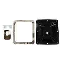 Shifter Super Boot and Chrome Trim Plate for Large Shifter Tunnel Openings [Chrome Plate and Rubber]