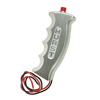 Universal Pistol Grip Shift Handle with 12V Switch for SAE and Metric Shift Sticks [Clear Anodized Billet Aluminum]