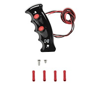 2-Button Pistol Grip Handle Side Plate - Black Anodized Finish