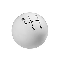 White Classic Shifter Knob 4-Speed