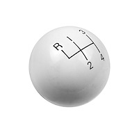 Shift Knob with 4-Speed Upper Left Reverse Pattern for 3/8-16 Threaded Sticks [White]