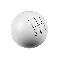 White Classic Shifter Knob 5-Speed