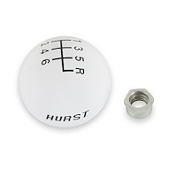 Shift Knob with 6-Speed Upper Right Reverse Pattern for 3/8-16 Threaded Sticks [White]