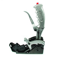 Pistol-Grip Quarter Stick Race Shifter for Ford C4/C6 & Chrysler/AMC Automatics, Reverse Pattern [Clear Anodized Handle]